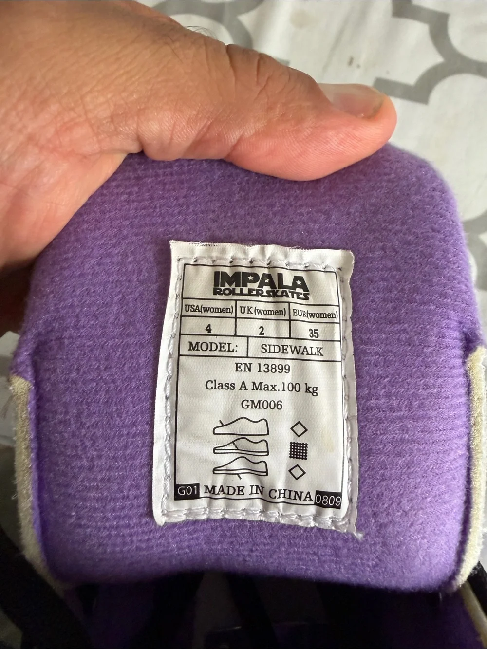 Holographic Purple High-Top Kids Roller Skates